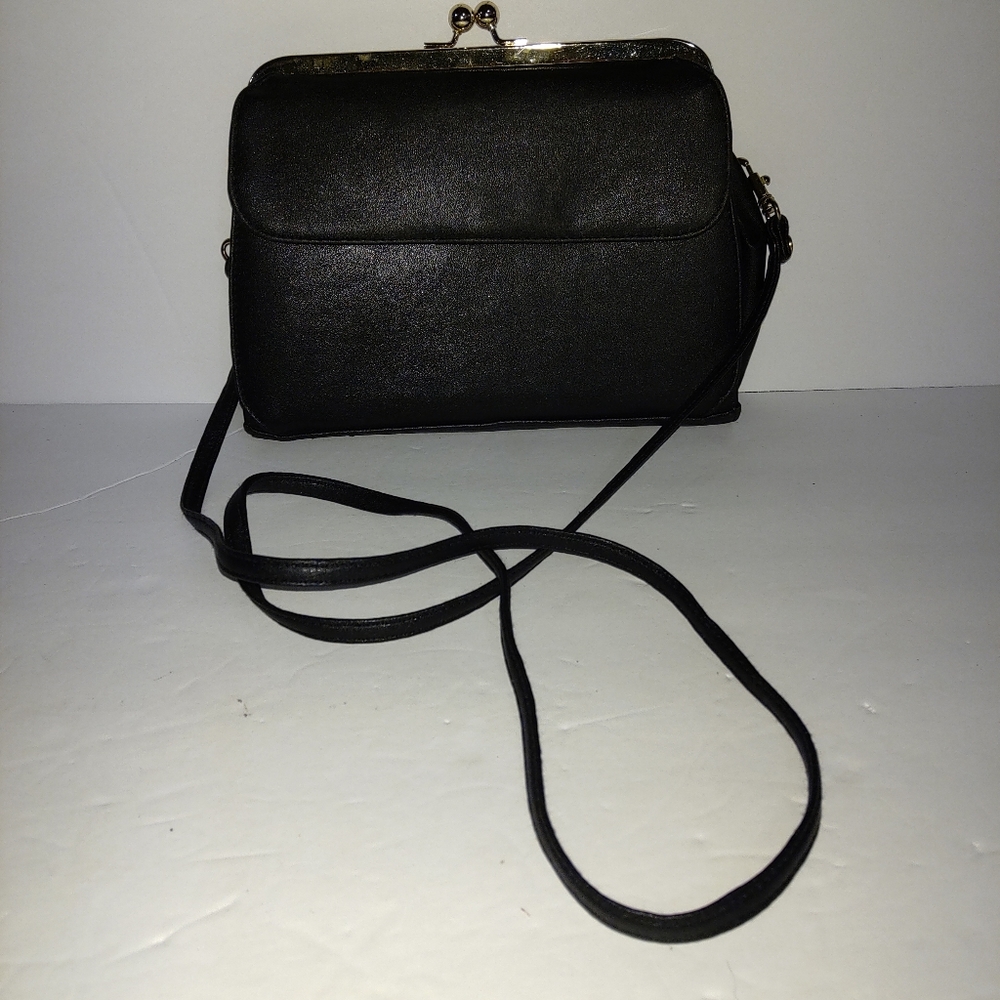 Black Vintage Ladies Clutch/Strap Handbag